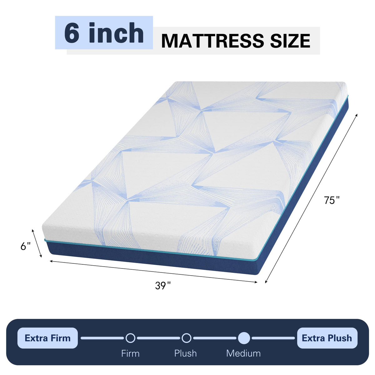 6 Inch Twin Memory Foam Mattress V469911