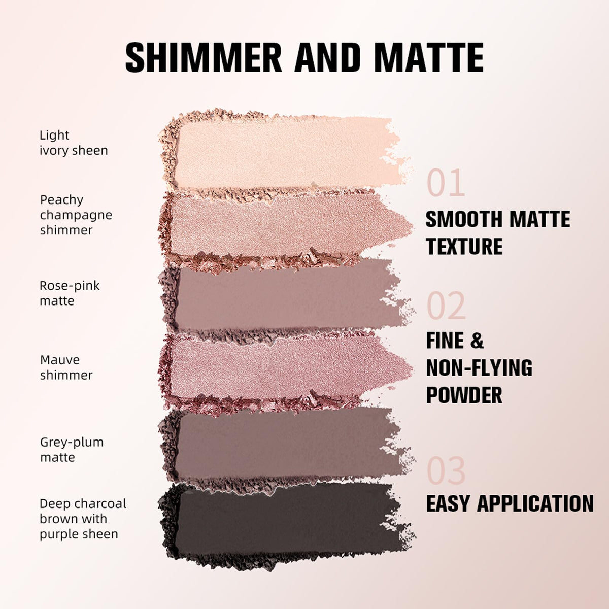 Mini 6 Color Matte & Shimmer Eyeshadow Palette V959