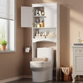 Over the Toilet Storage Cabinet with Adjustable Shelf, White U7644