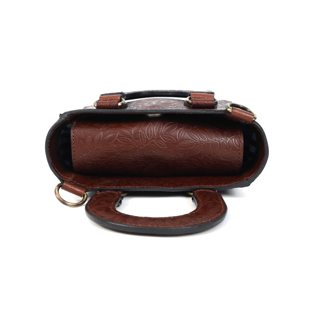 Genuine Leather Mini Tote Crossbody Bag Z253468