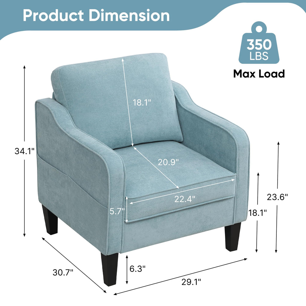 Teal Green Upholstered Accent Chairs Set of 2 P221084