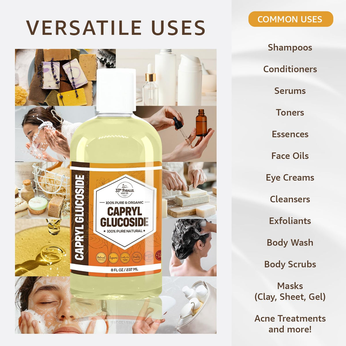 Capryl Glucoside Liquid Surfactant 16 oz K20740