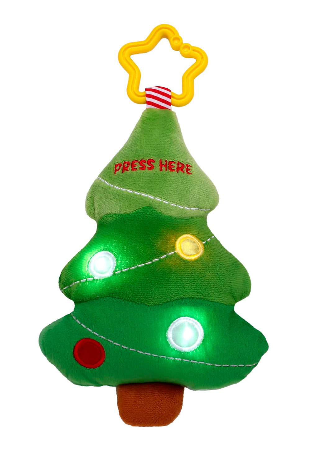 8 inch Musical Light Up Plush Toy with Travel Hook Y346878
