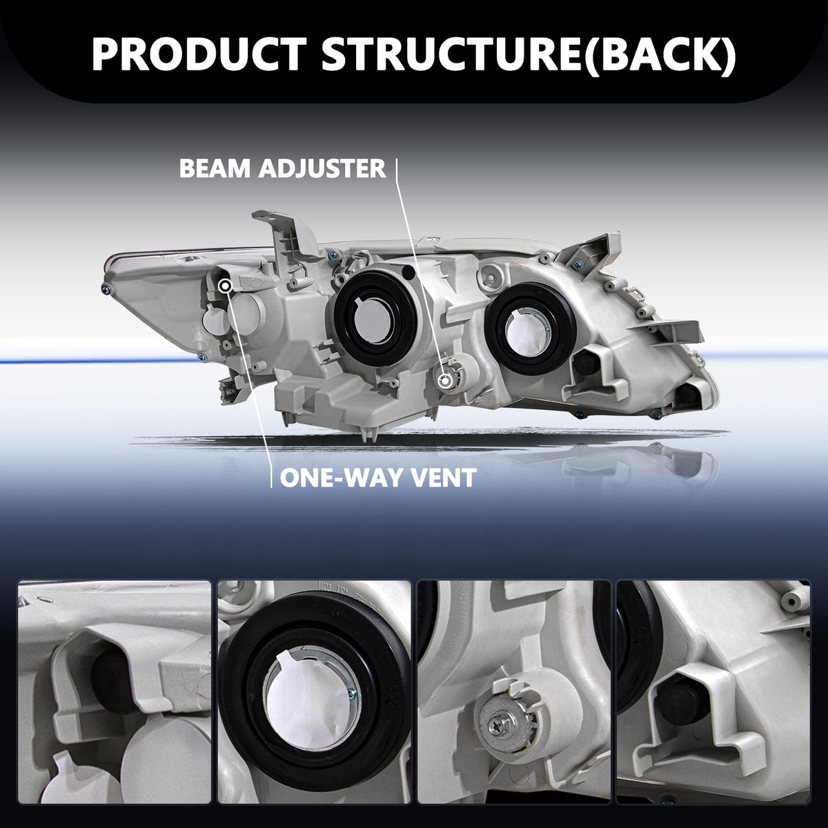 Black Headlight Assembly X12127