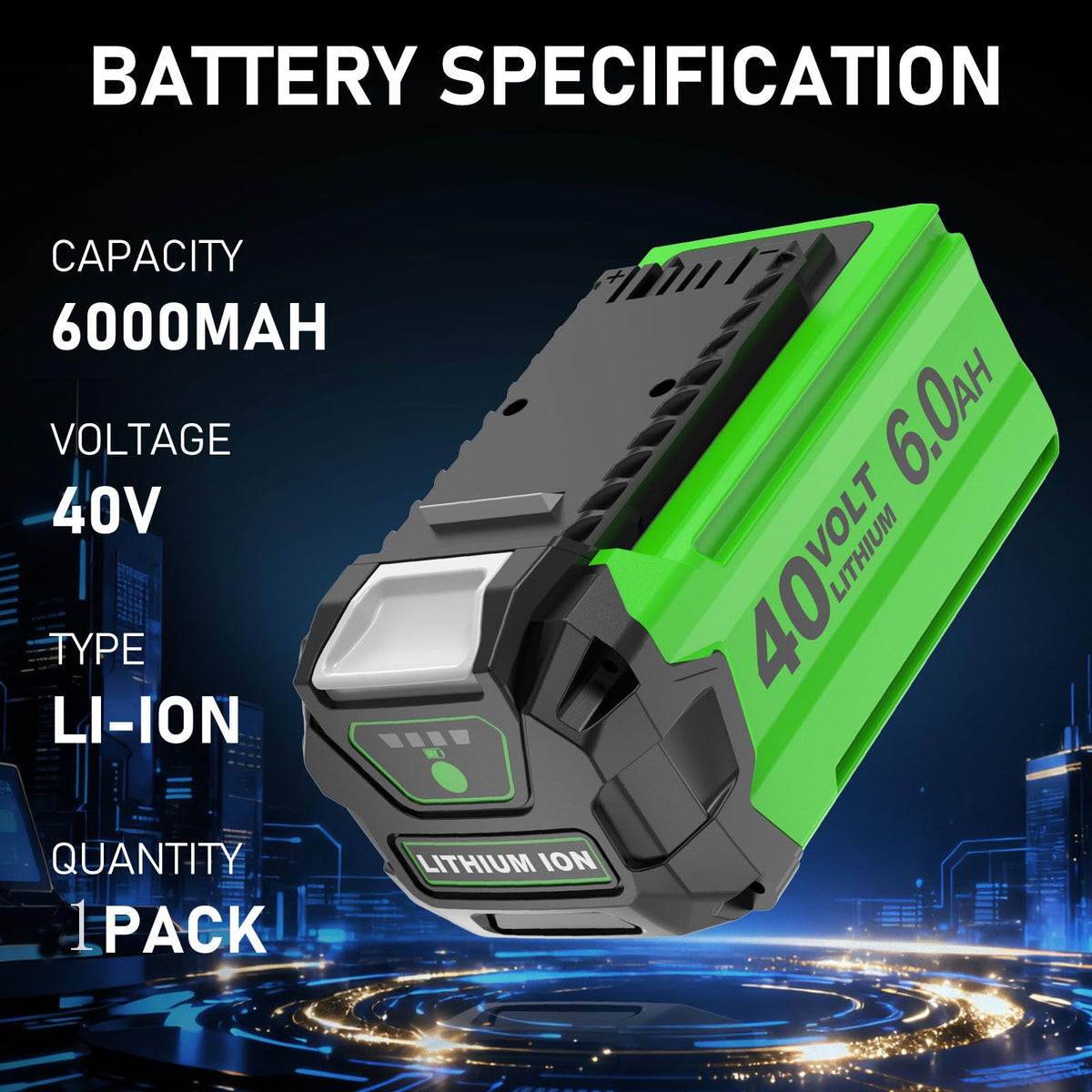 6.0Ah 40 Volt Lithium ion Battery W483
