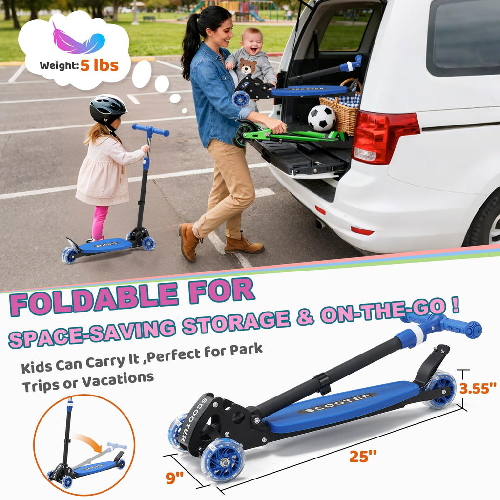 3 Wheel Kids Scooter with LED Light-Up Wheels Y375