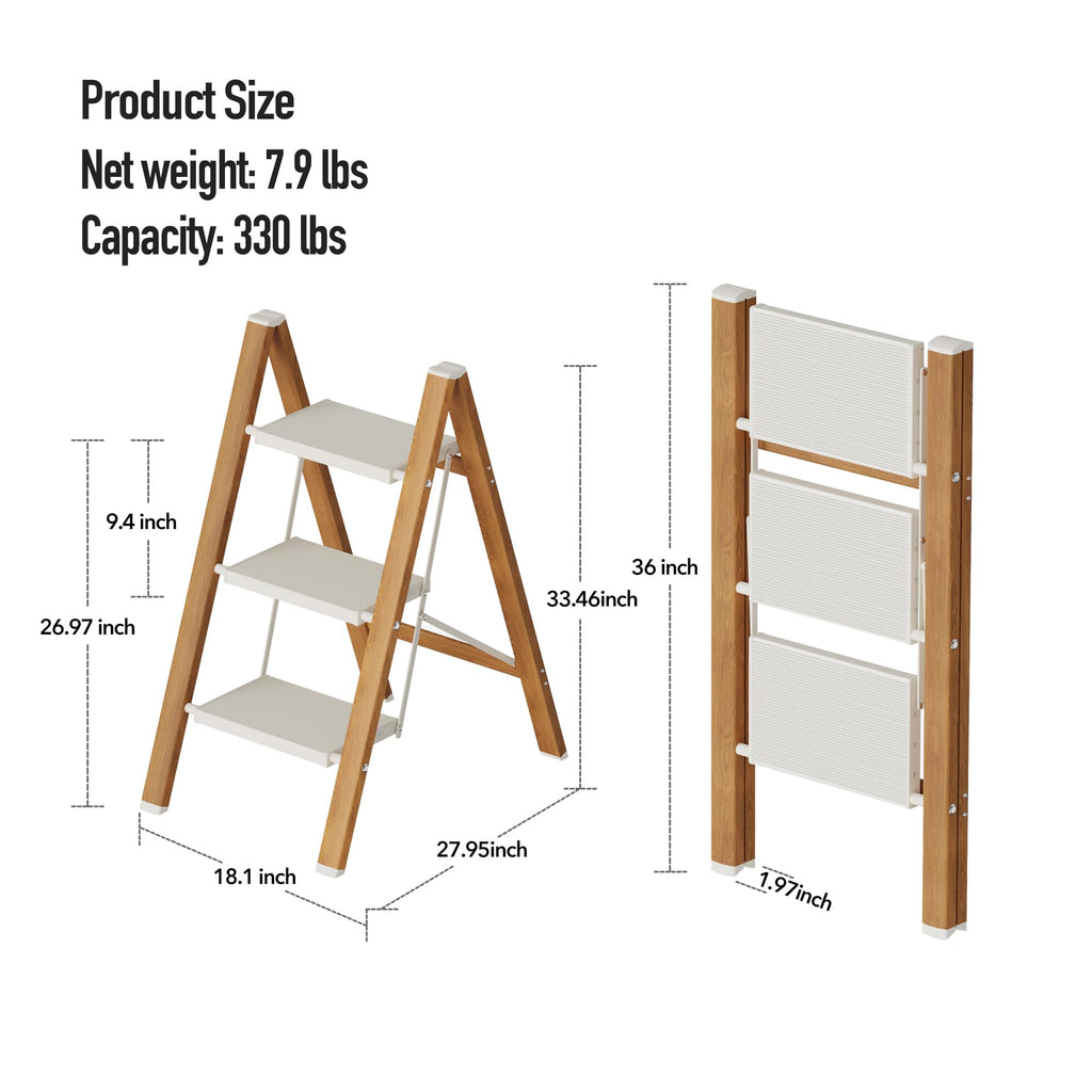 3 Step Aluminum Foldable Step Stool L243