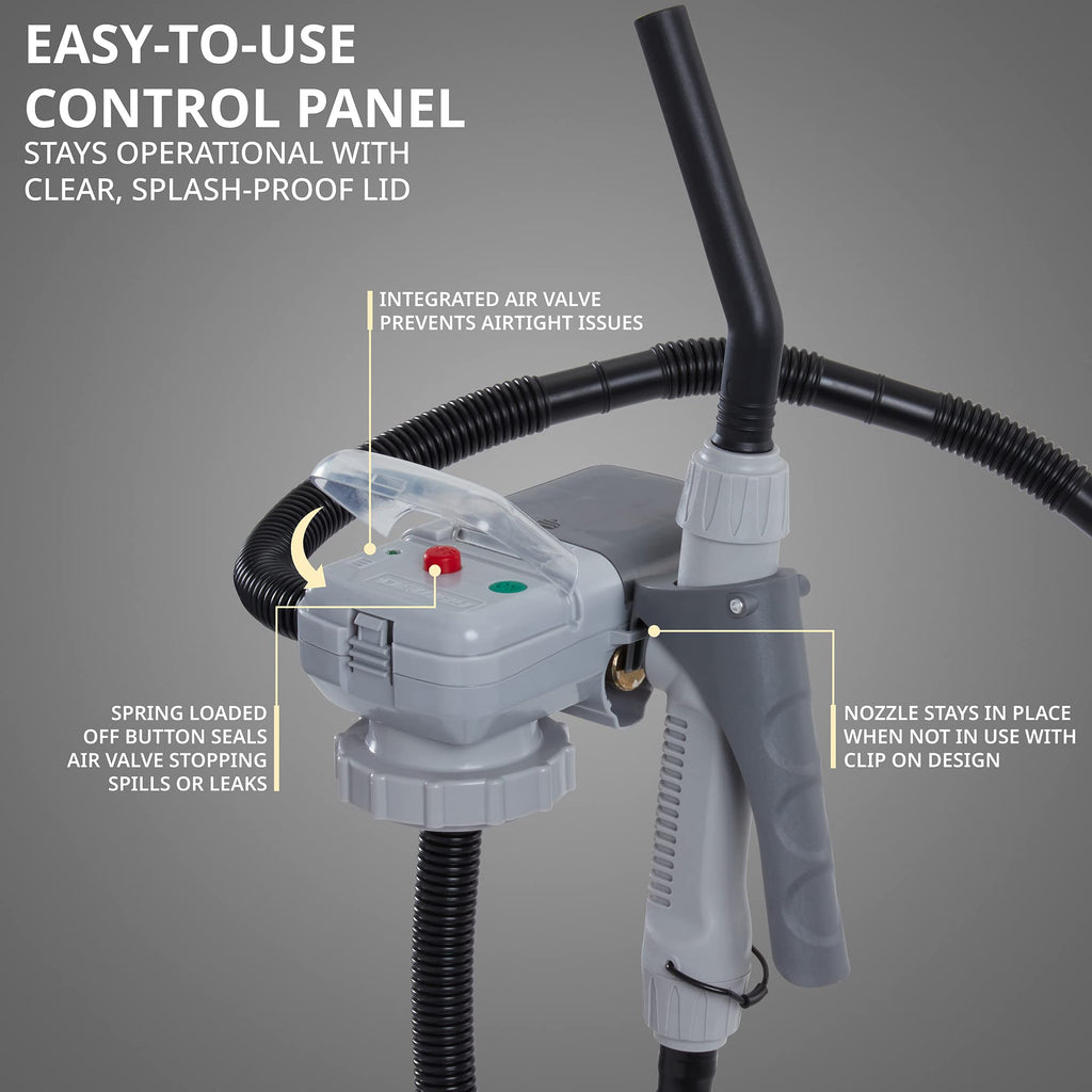 Auto Fuel Transfer Pump with Flow Control Nozzle D6860