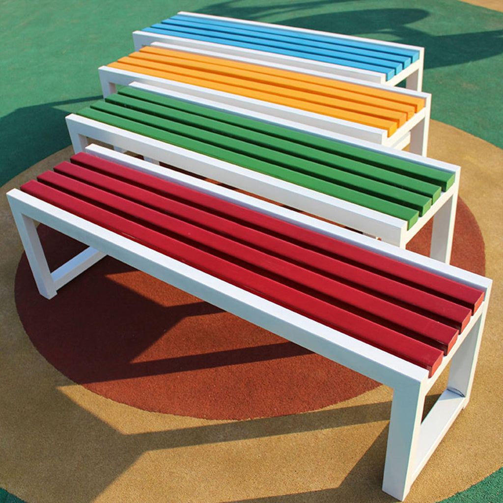 Weatherproof Metal Garden Bench 150 × 40 × 45 cm N182287