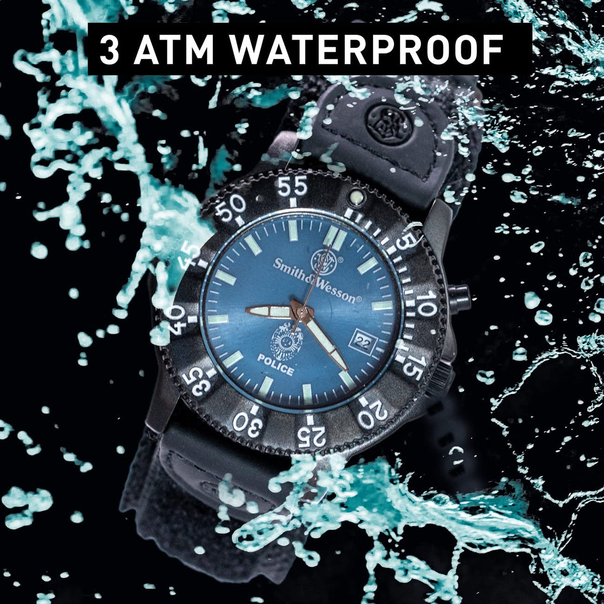 Blue Face 3ATM Water Resistant Quartz 40mm Tactical Watch T34774