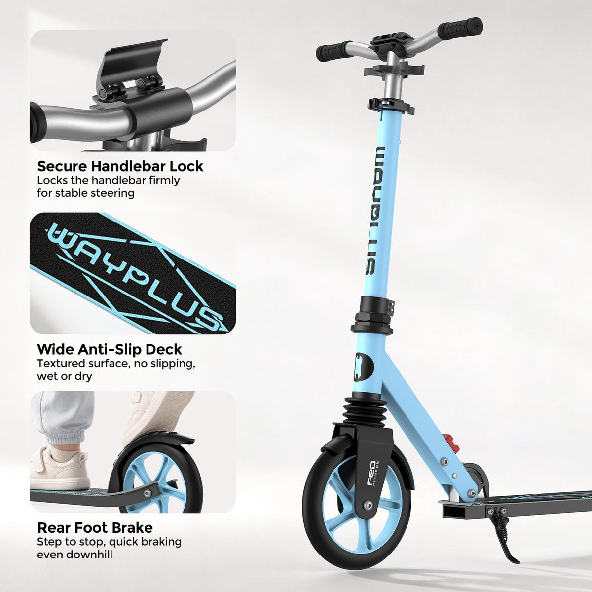Kick Scooter with 8 Big Wheels K263803