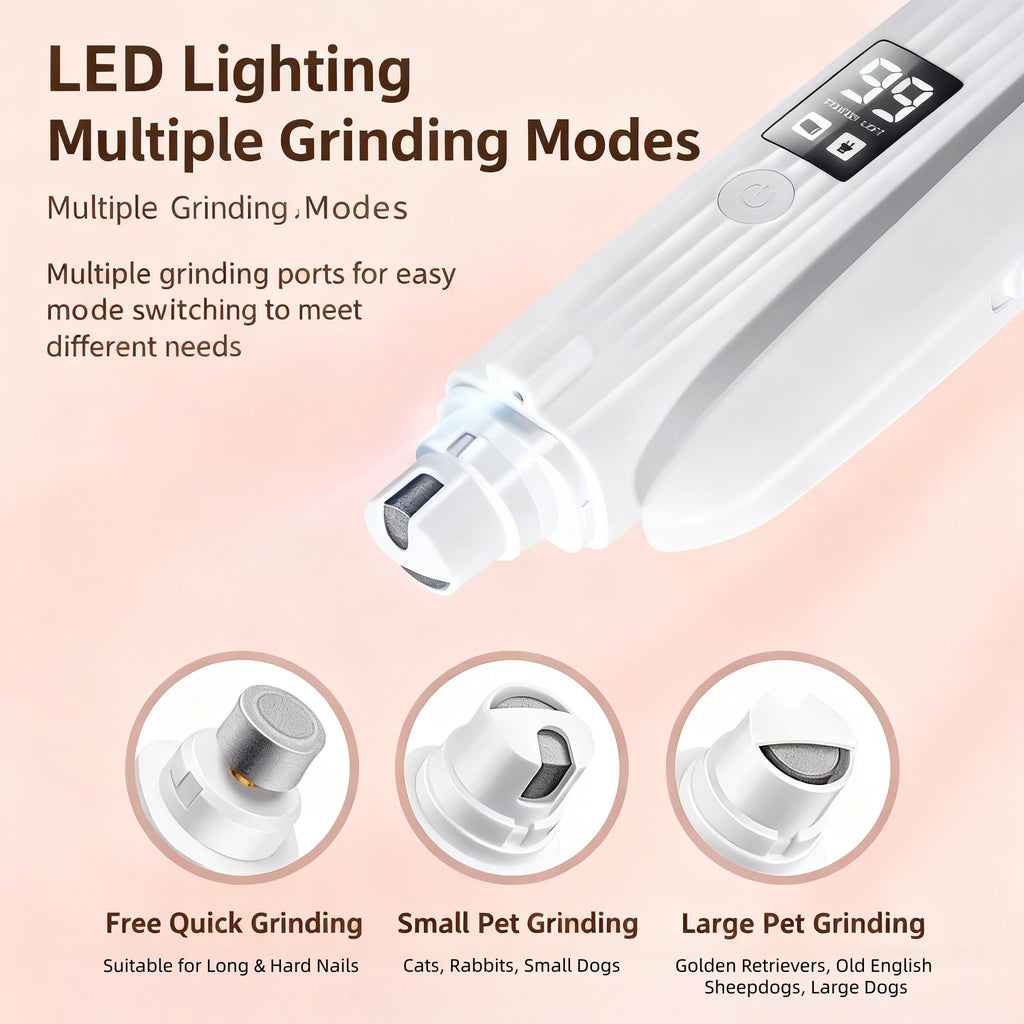 2-in-1 Dog Cat Nail Clipper Grinder with LED Light Q102964