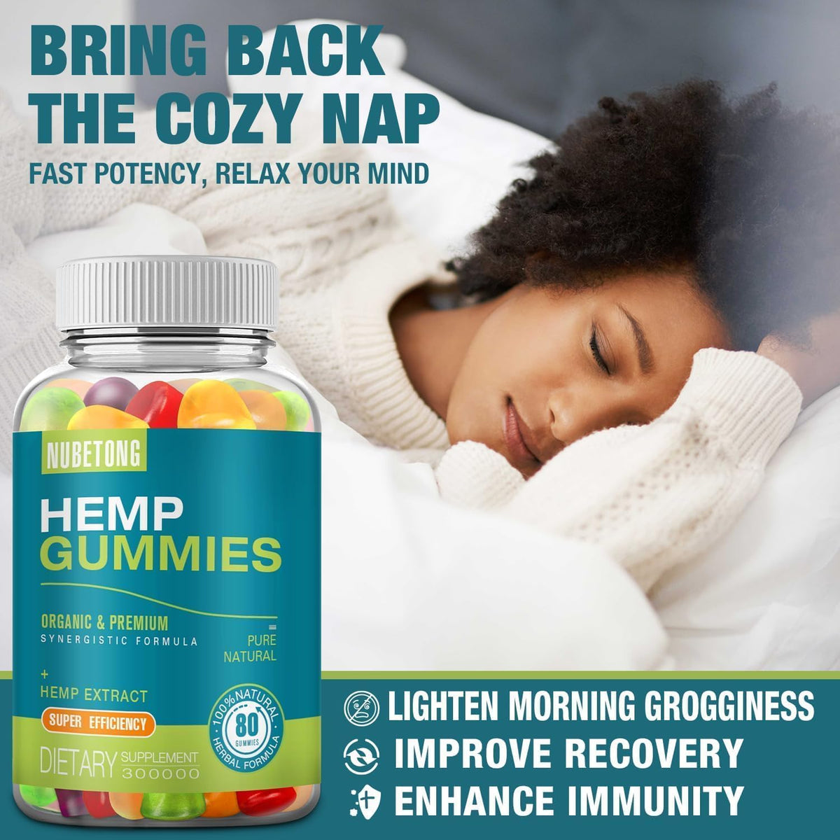 2 Packs Hemp Gummies Supplement K25803