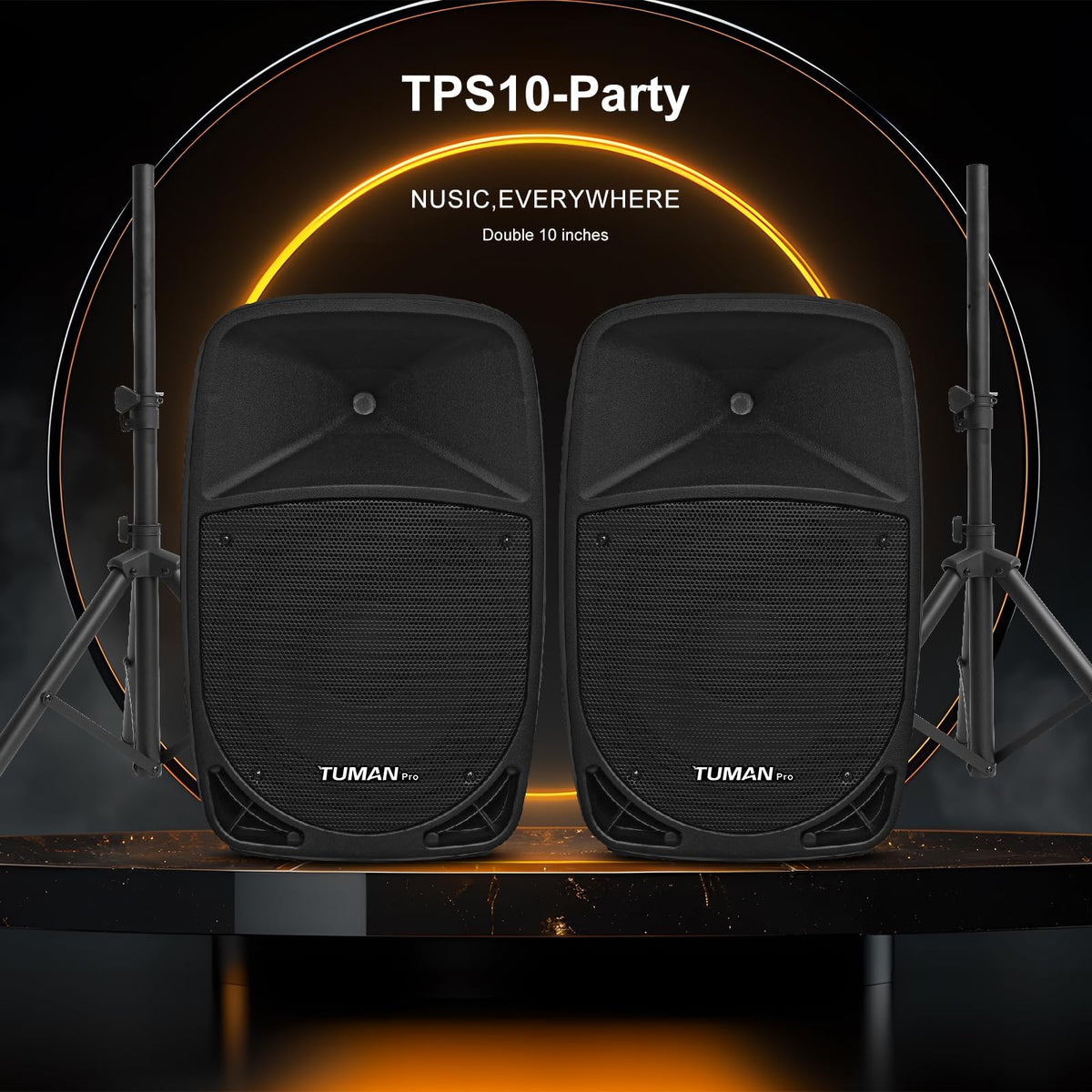 10 inch 1200 Watt Bluetooth PA Speaker System with Microphone U424