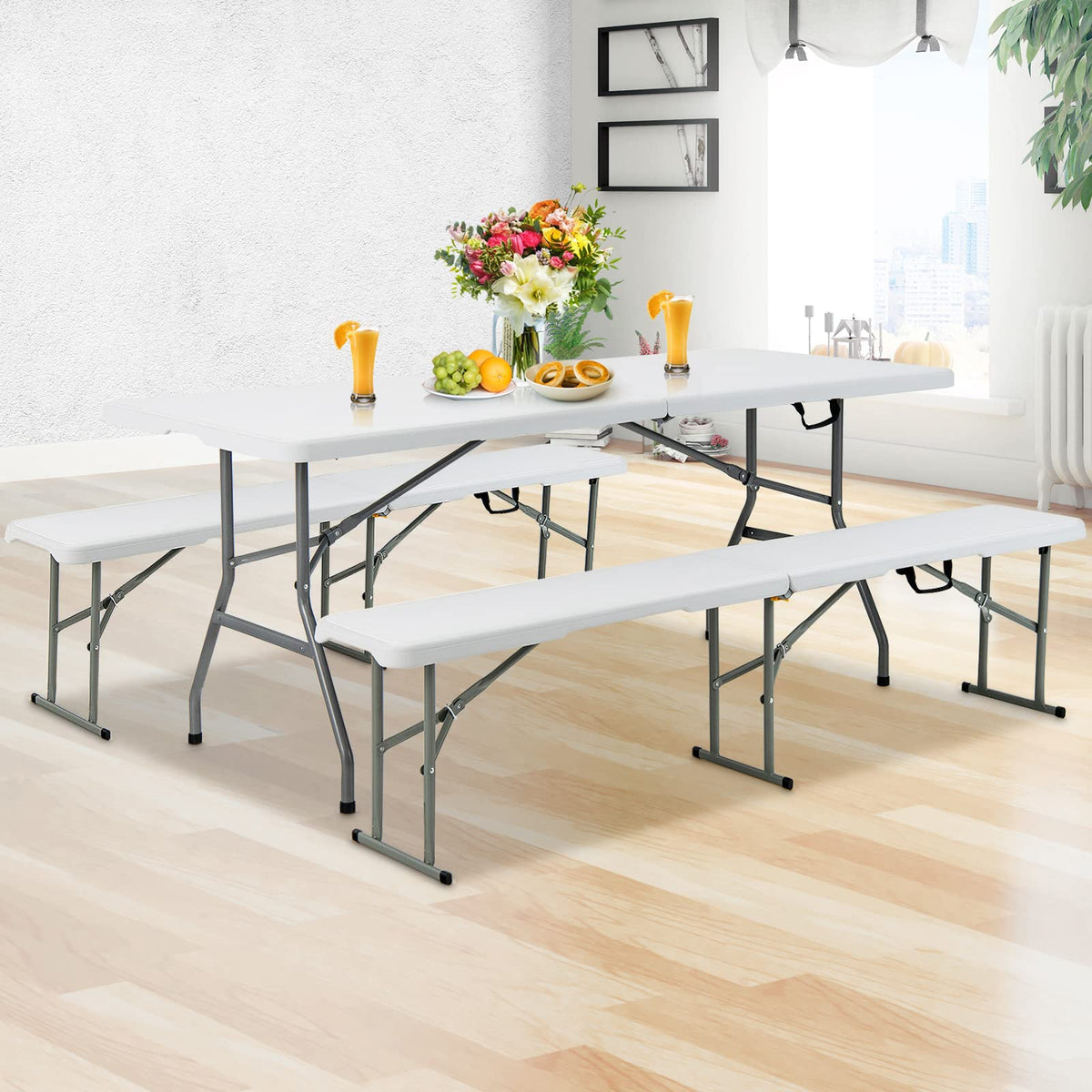 6ft White Folding Table V201165