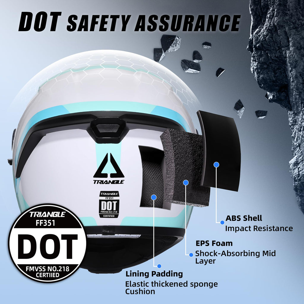 Full Face Motorcycle Helmet Dual Visor J2228