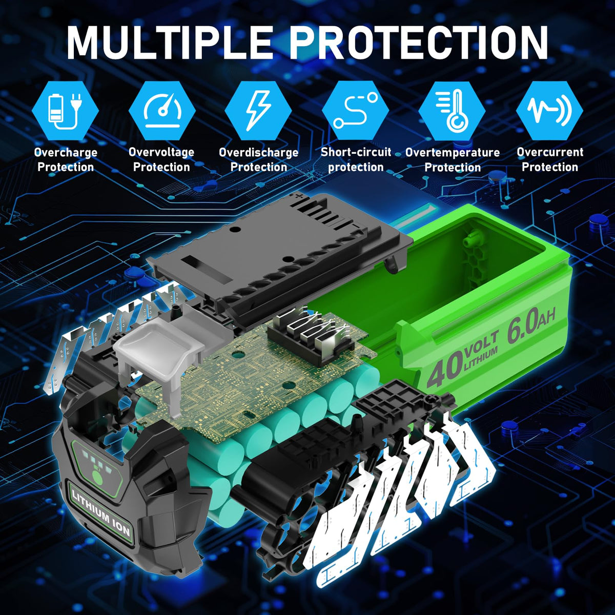 6.0Ah 40 Volt Lithium ion Battery W483