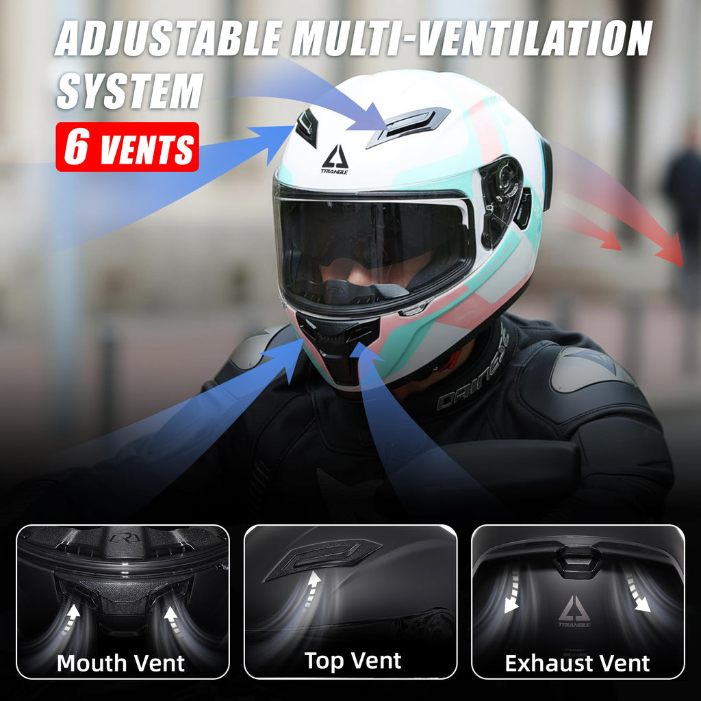 Full Face Motorcycle Helmet Dual Visor J2228