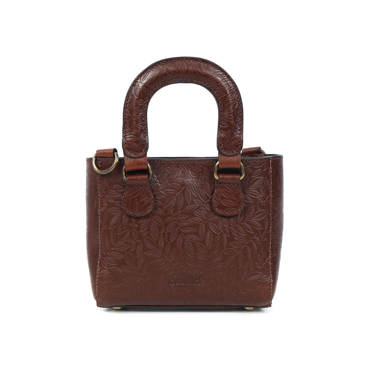 Genuine Leather Mini Tote Crossbody Bag Z253468