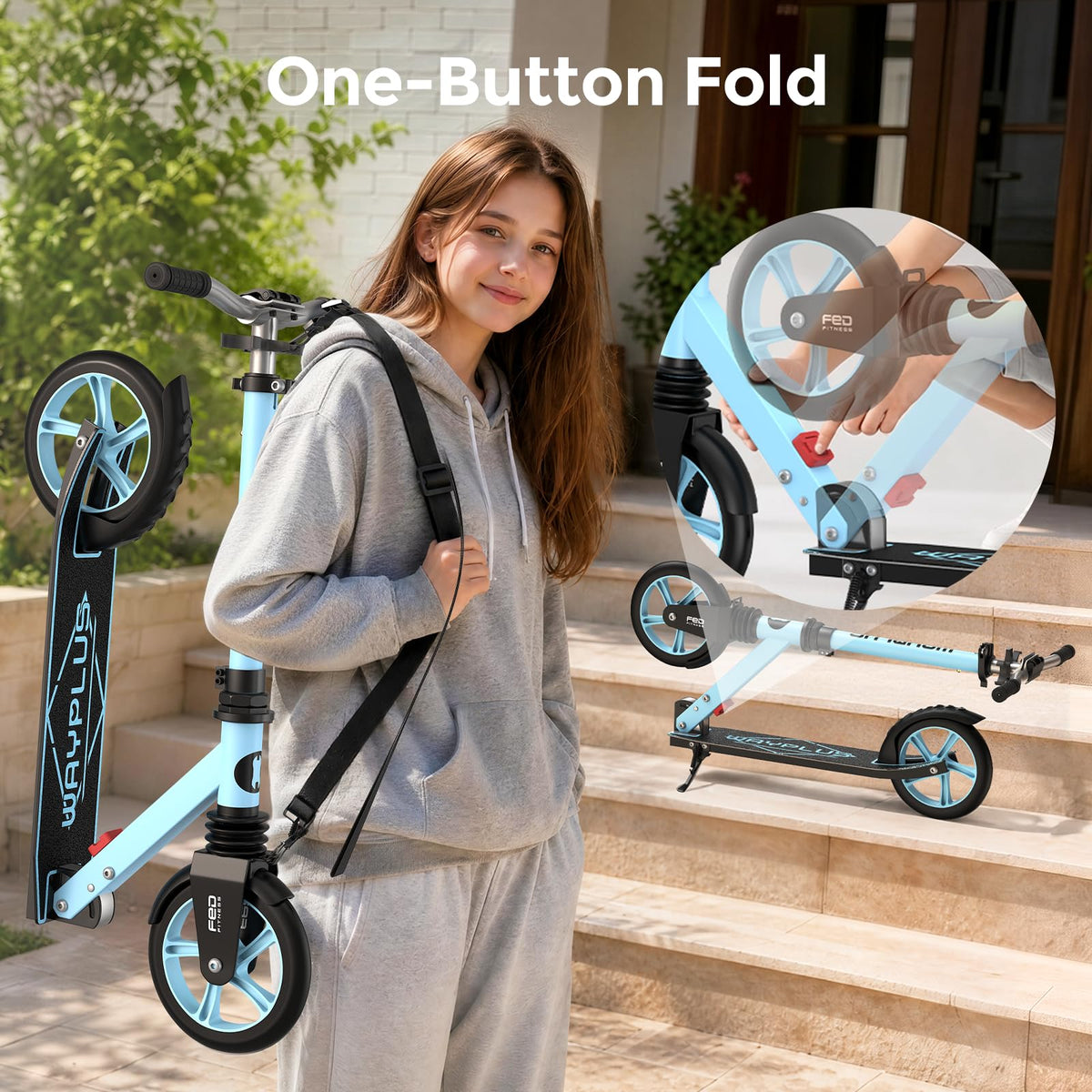 Kick Scooter with 8 Big Wheels K263803