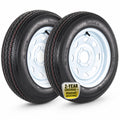 2-Pack Trailer Tire Rim Assembly 4.80-12 White 4 Lug A85073