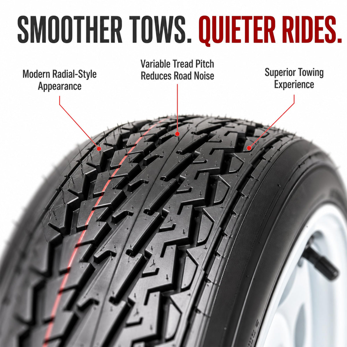 2-Pack Trailer Tire Rim Assembly 4.80-12 White 4 Lug A85073