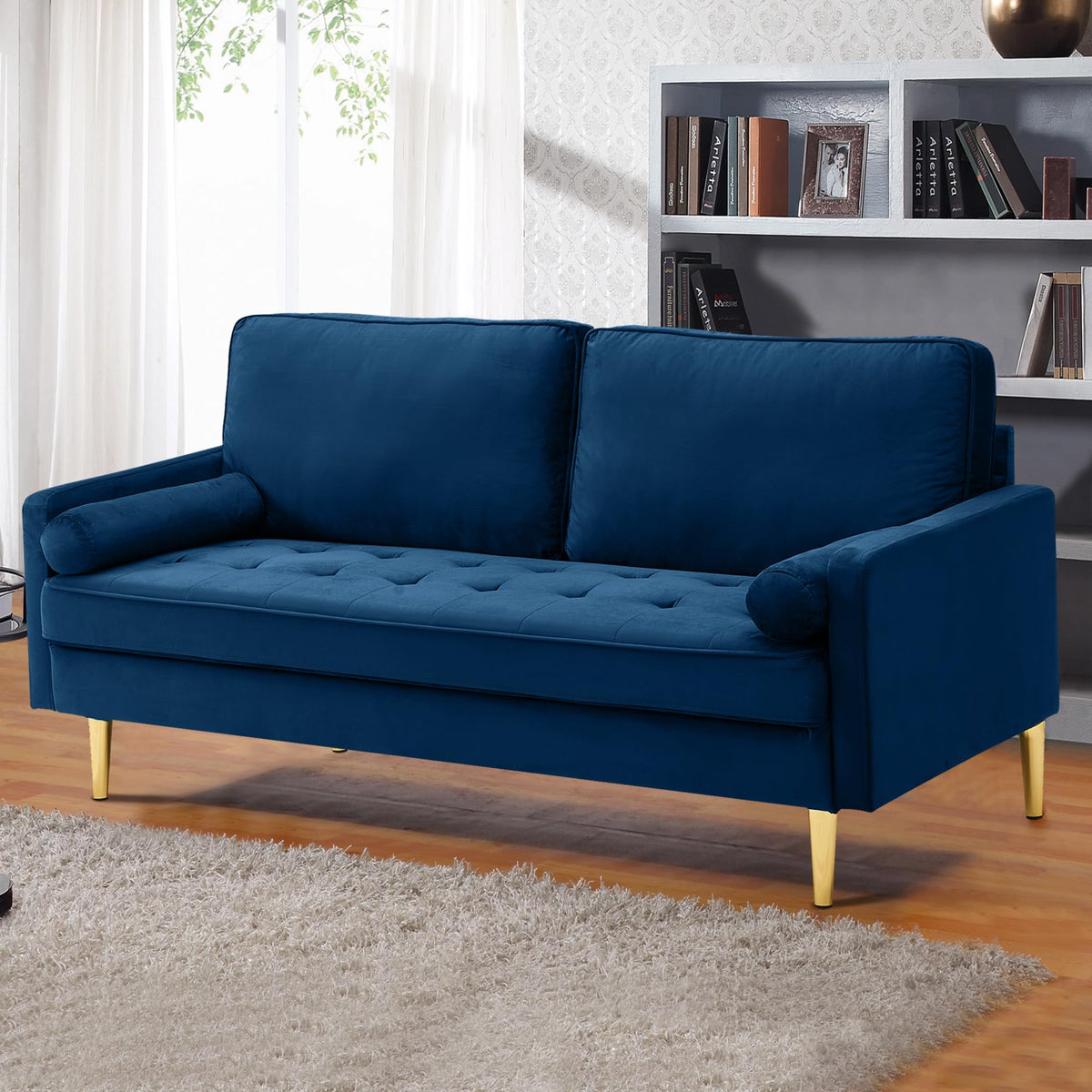 67" Velvet Tufted 2-Seater Sofa C689