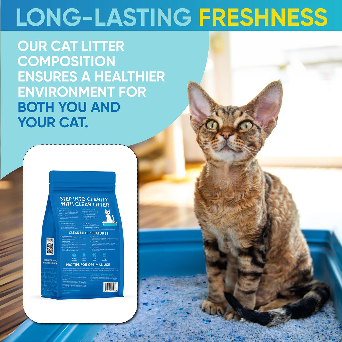 Lightweight Silica Gel Cat Litter, 8 lb Bag K286808