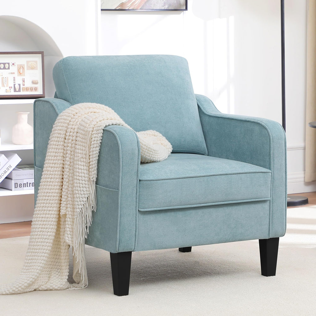 Teal Green Upholstered Accent Chairs Set of 2 P221084