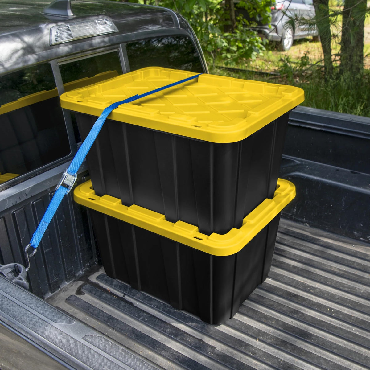 6 Pack 27 Gallon Heavy Duty Plastic Storage Bins with Lids J36717