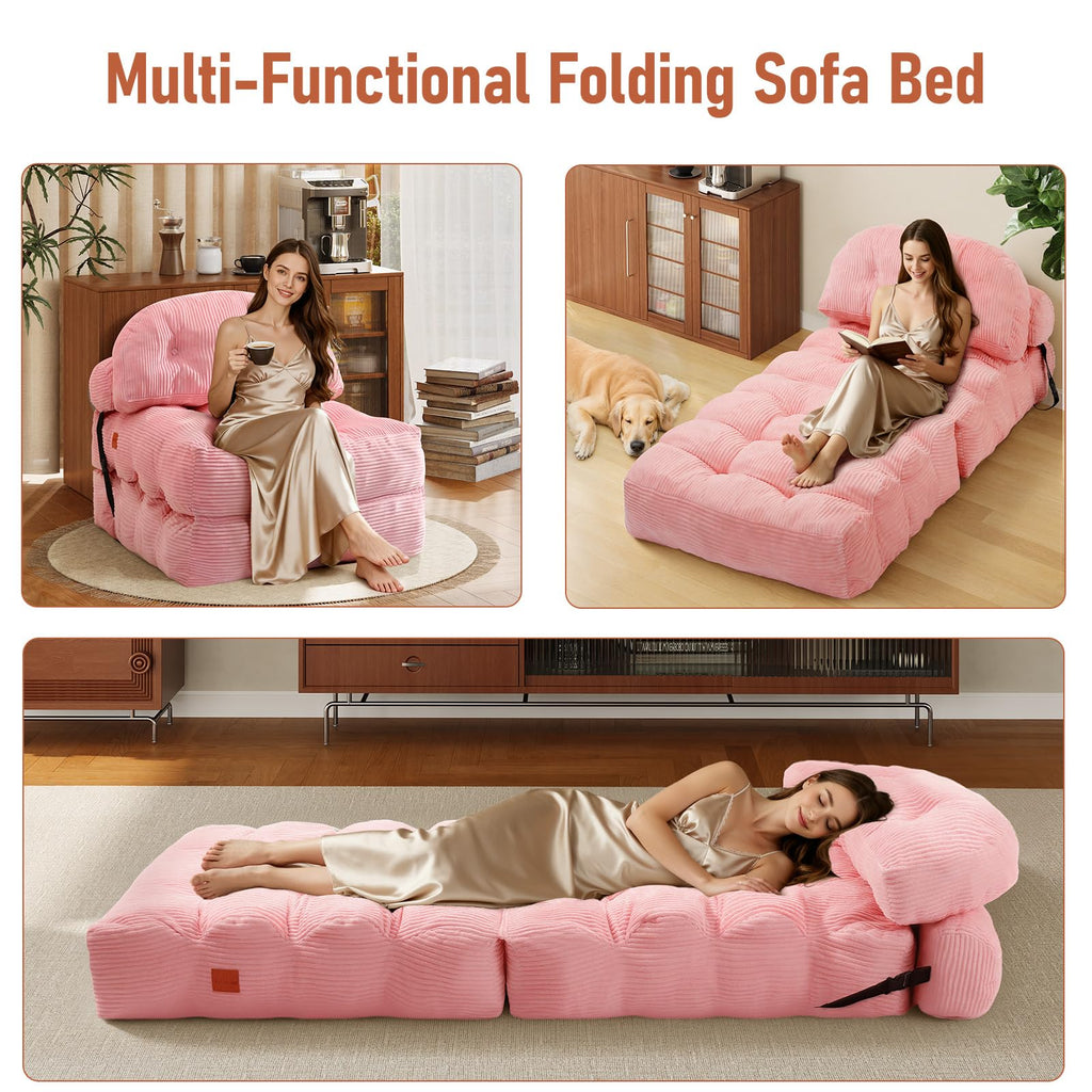 Folding Convertible Sofa Bed with Pillow J34695