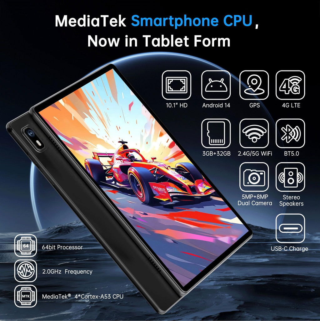Android 14 Tablet with Sim Card Slot 10GB+32GB 10 inch Tablet G2246