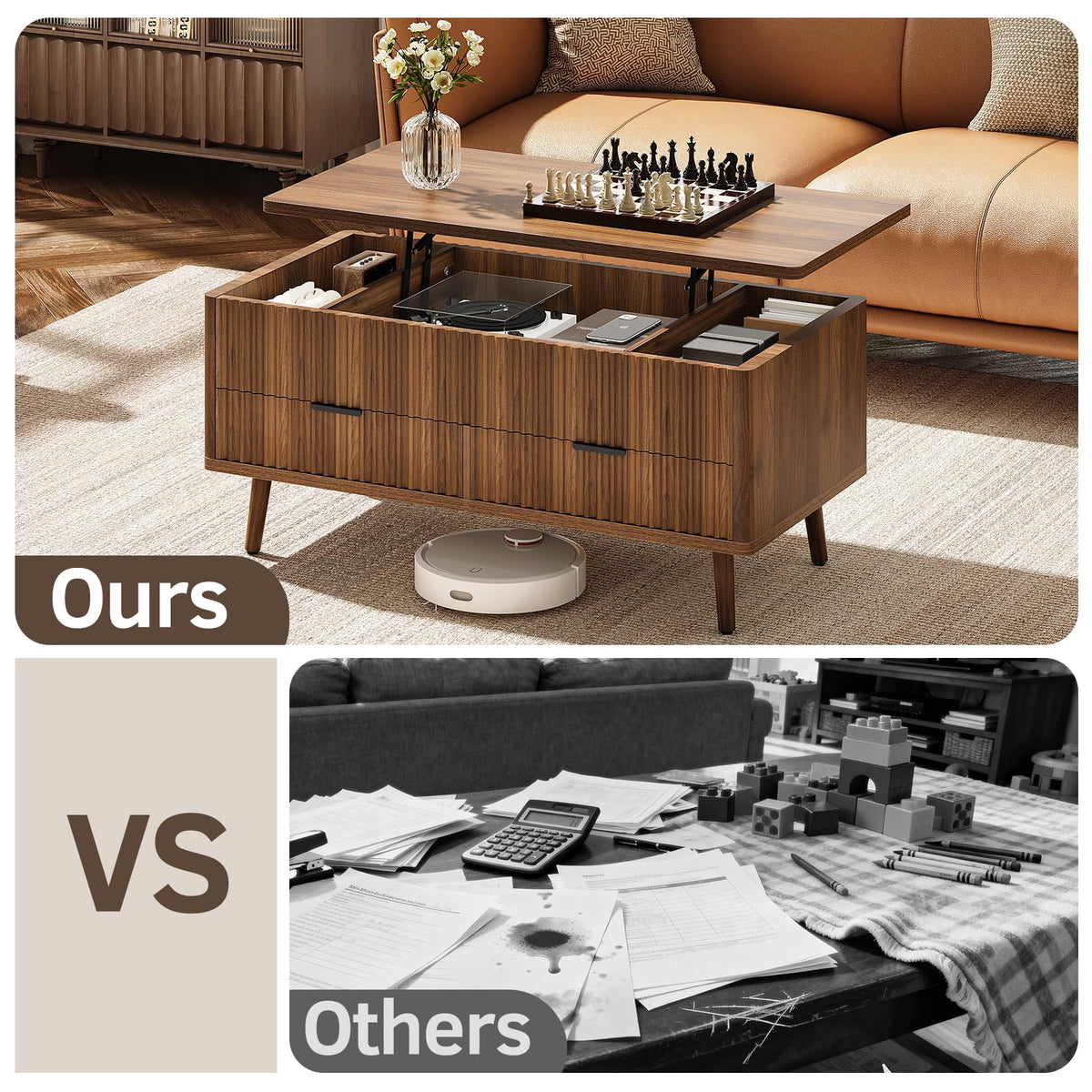 Lift Top Coffee Table with Storage S718306