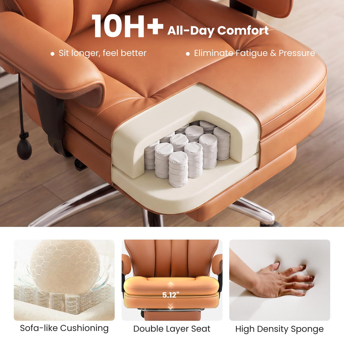 Big and Tall Office Chair with Inflatable Lumbar Support C511