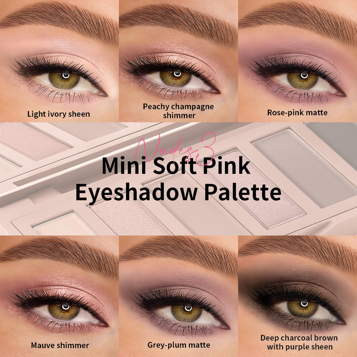 Mini 6 Color Matte & Shimmer Eyeshadow Palette V959