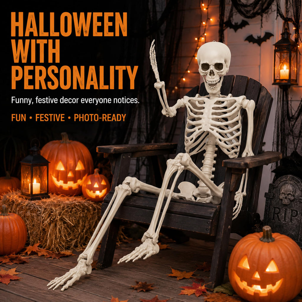 Life Size Poseable Skeleton with Movable Joints U420