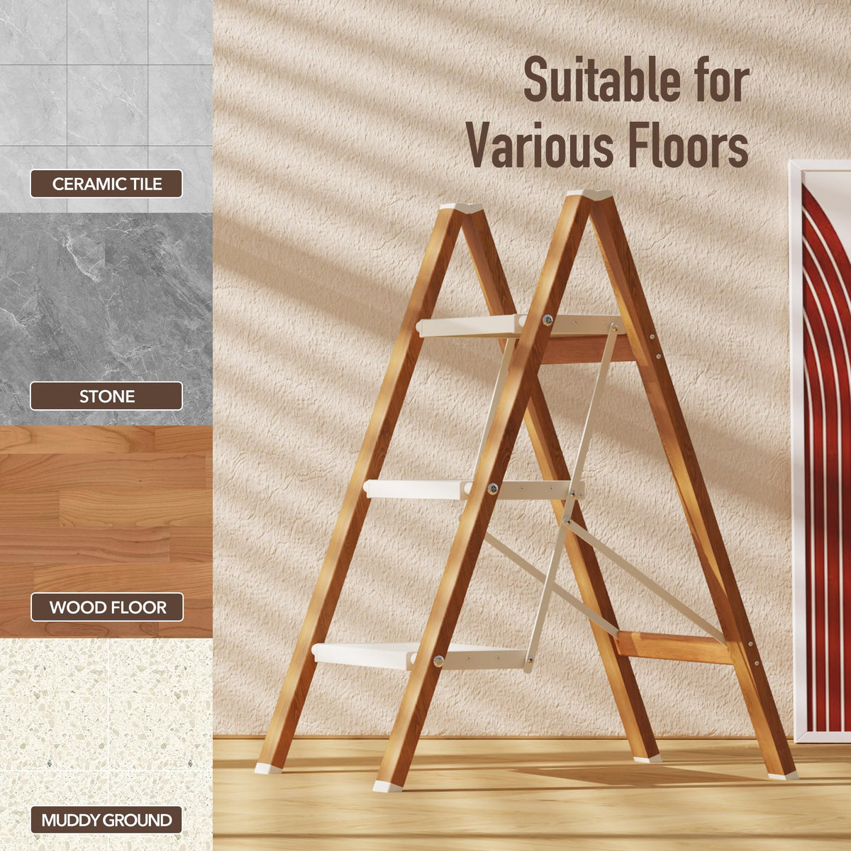 3 Step Aluminum Foldable Step Stool L243