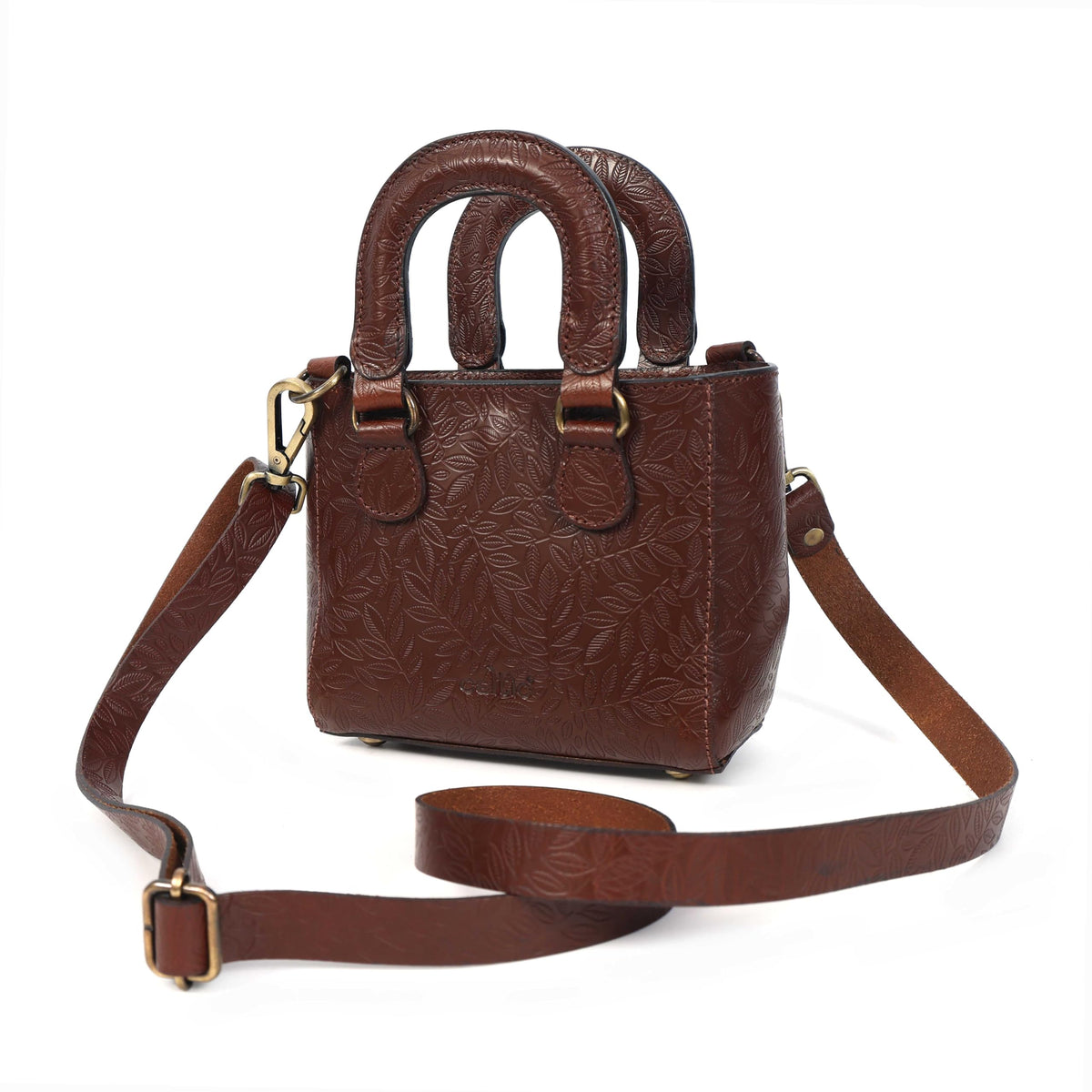 Genuine Leather Mini Tote Crossbody Bag Z253468