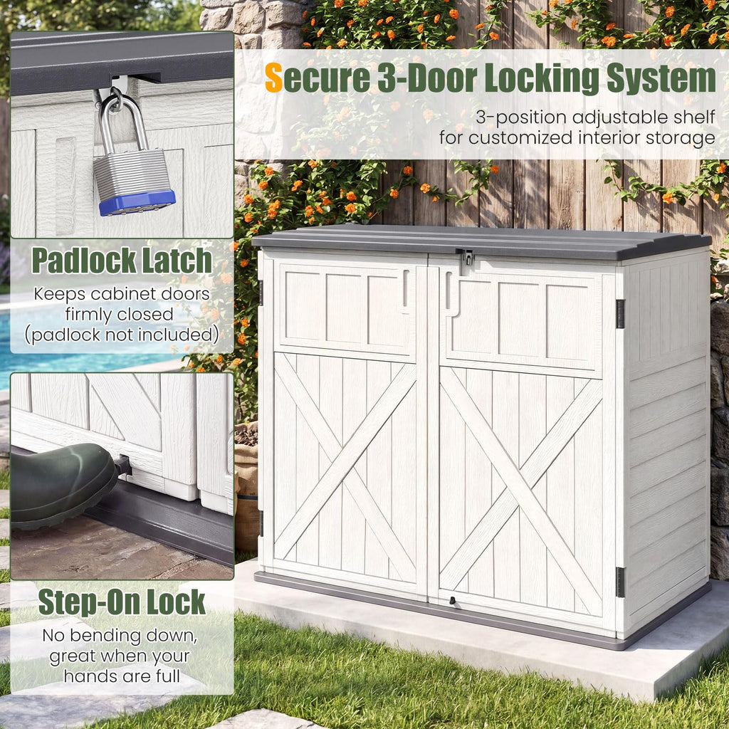 20 Cu.Ft Outdoor Storage Cabinet with Adjustable Shelf V65039