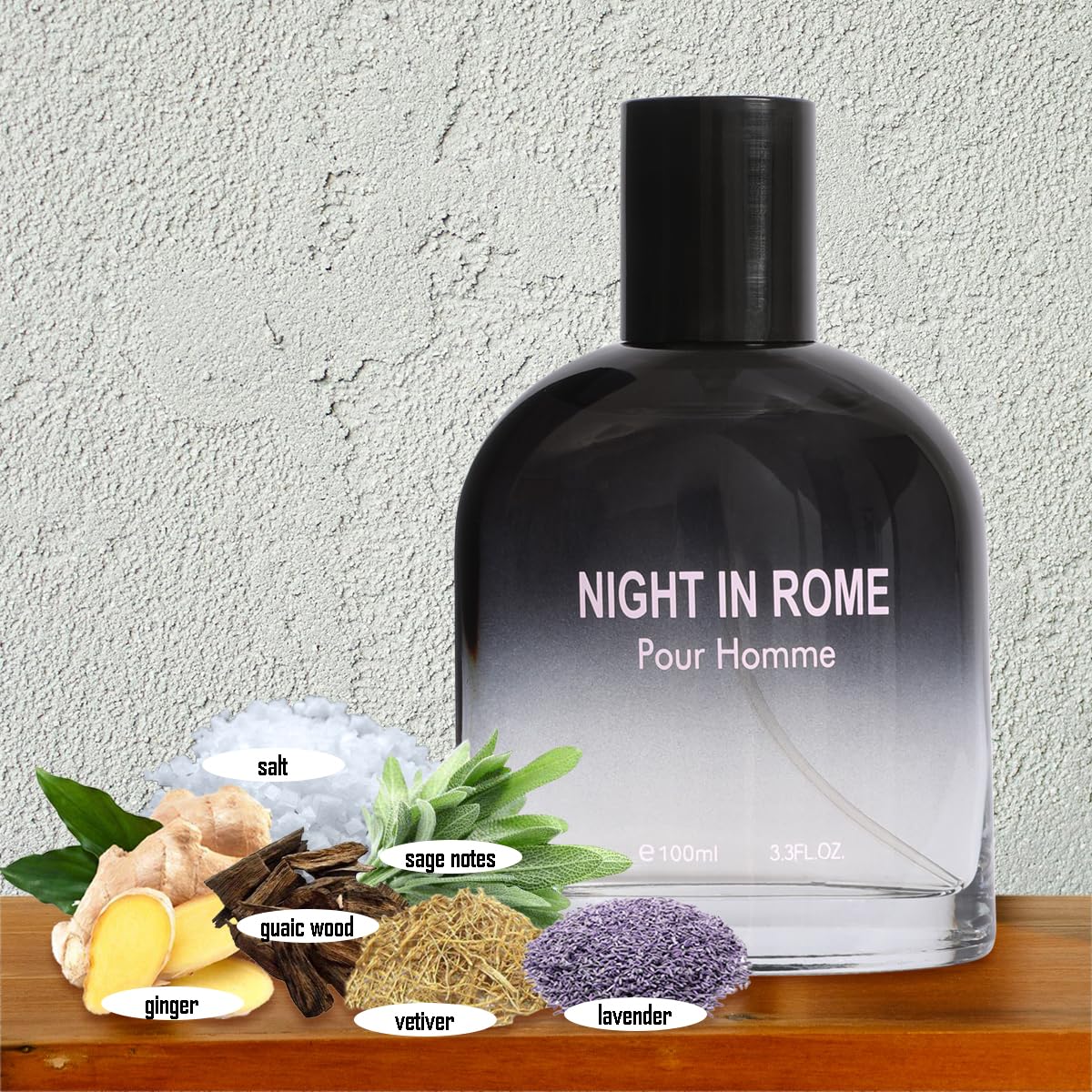 Eau de Toilette for Men with Ginger, Sage & Vetiver 100ml Q282
