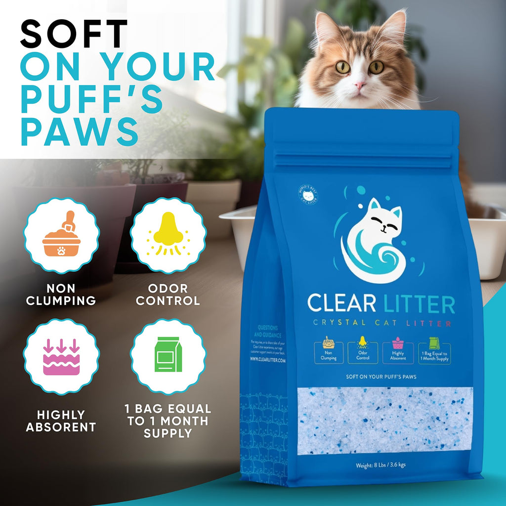 Lightweight Silica Gel Cat Litter, 8 lb Bag K286808