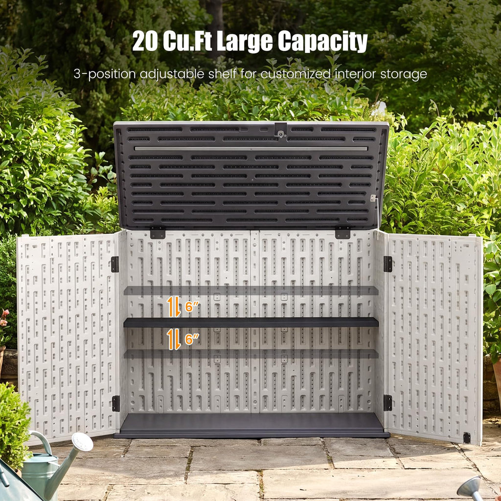 20 Cu.Ft Outdoor Storage Cabinet with Adjustable Shelf V65039