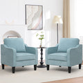 Teal Green Upholstered Accent Chairs Set of 2 P221084