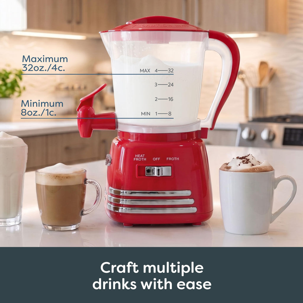 Hot Chocolate Maker & Milk Frother 4-Cup L146