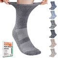 6 Pairs Non Binding Seamless Toe Crew Socks L9415