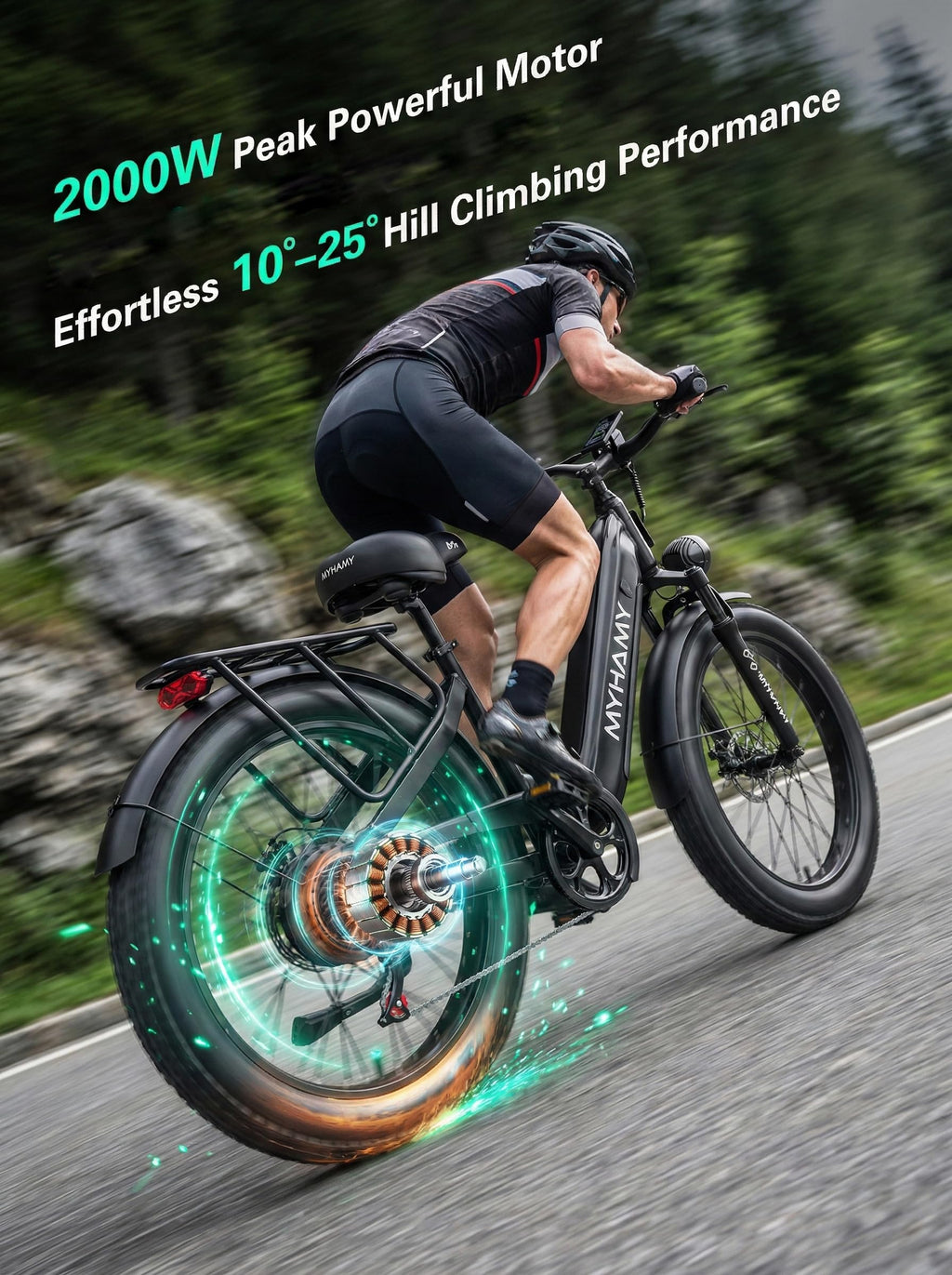 2000W Electric Bike 24 Fat Tire 48V 18Ah Step-Thru O1131