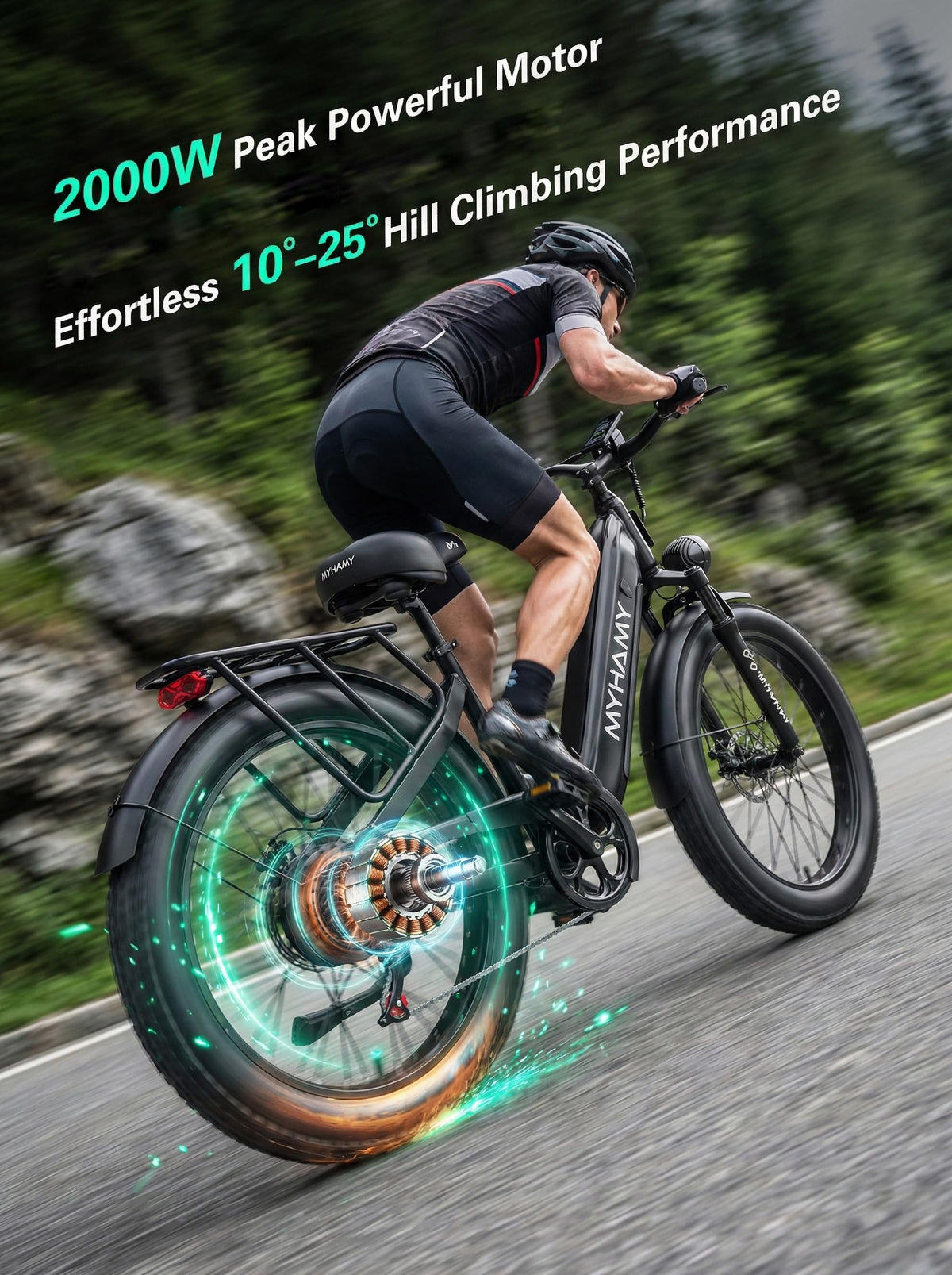 2000W Electric Bike 24 Fat Tire 48V 18Ah Step-Thru O1131