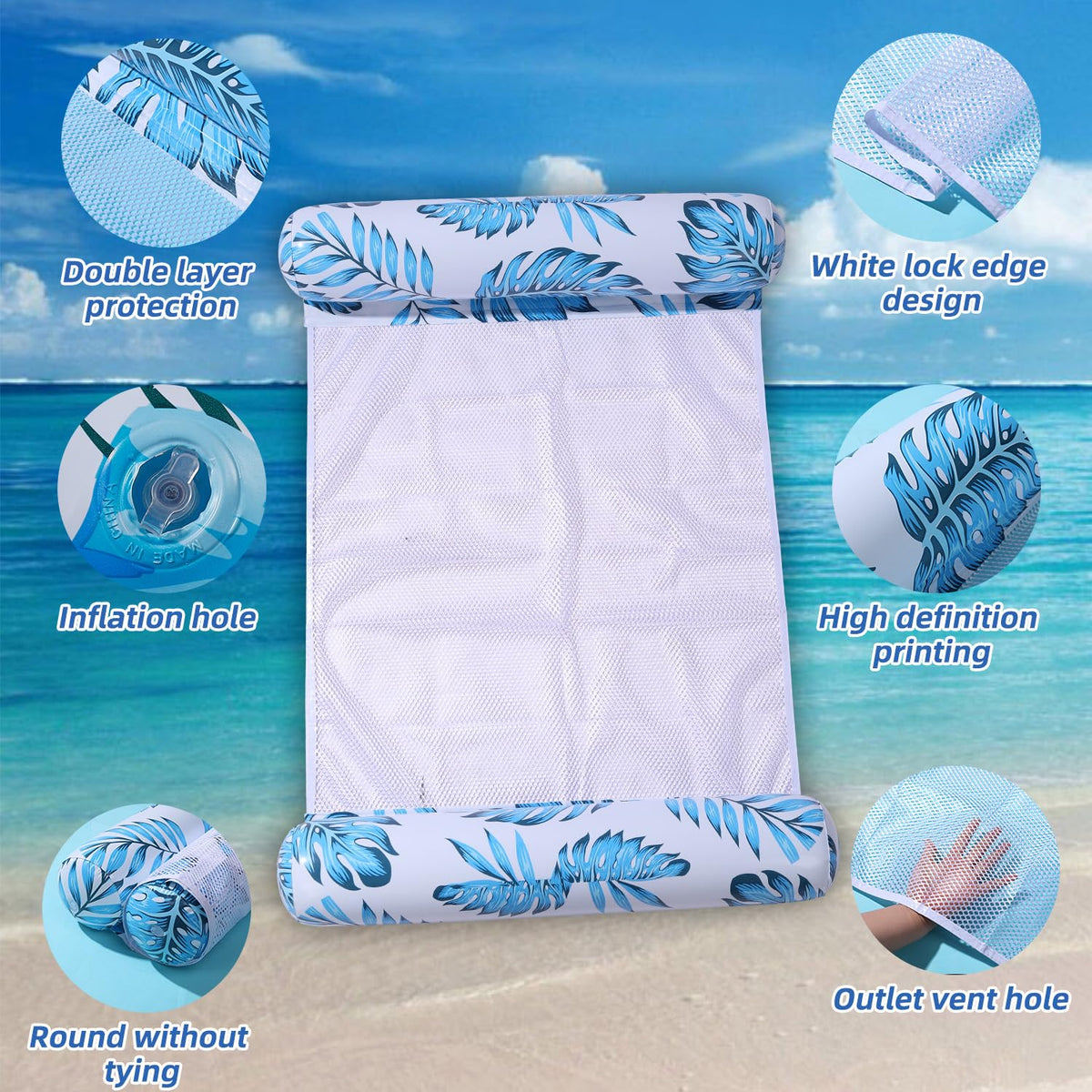 3/5/8 Pack 4-in-1 XL Pool Hammock Float P1257