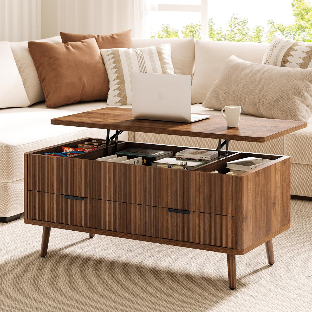 Lift Top Coffee Table with Storage S718306