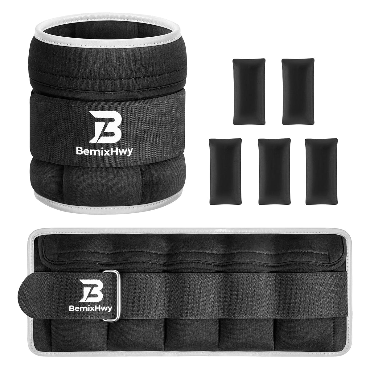 Adjustable Ankle Weights Set 1 Pair 2-10 lbs R3781